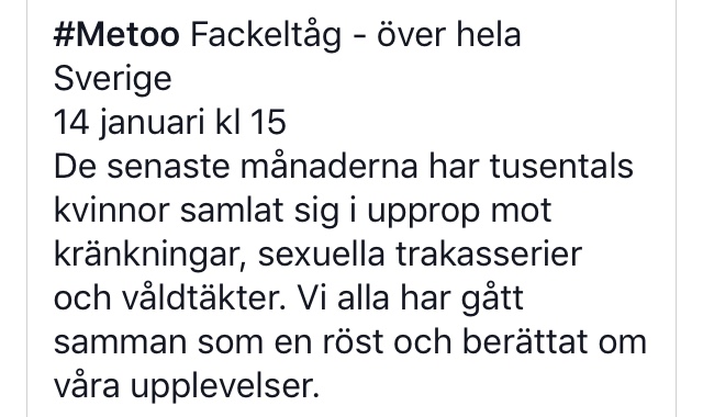 #metoo  FACKELTÅG…